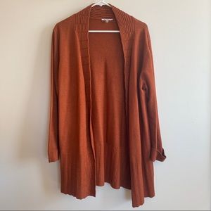 Burnt Orange Long Cardigan - XL